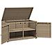 Armadietto Portaoggetti Giardino Beige 110x55x60,5cm Polyrattan - Foto miniatura 5