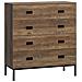 Cassettiera 4 Cassetti In Truciolato E Metallo Per Soggiorno E Camera Da Letto, 80x39x95 Cm, Marrone - Foto miniatura 1