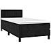 Letto A Molle Con Materasso E Led Nero 100x200 Cm In Velluto - Foto miniatura 2