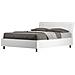 Letto Contenitore 140x190 Testata Inclinata Con Doghe Bianco Frassino Ankel - Foto miniatura 1