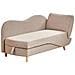 Chaise Longue Versione Destra Meri Lino Sintetico Marrone Chiaro Con Contenitore - Foto miniatura 5
