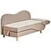 Chaise Longue Versione Destra Meri Lino Sintetico Marrone Chiaro Con Contenitore - Foto miniatura 6