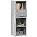 Credenza Grigio Sonoma 40x42,5x124 Cm In Legno Multistrato - Foto miniatura 3