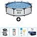 Piscina Fuori Terra - In Giro - 305x76 Cm - Grigio - Include Accessori Coordinati Cb50 - Foto miniatura 1