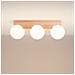 Lampada Da Soffitto Bulbo 3 In Legno Naturale Sl. 1684 - Moderno Lampada Da Soffitto Legno Naturale /bianco 16x46x12 Cm - Foto miniatura 3