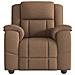 Poltrona Massaggiante Reclinabile Marrone in Tessuto - Foto miniatura 3