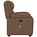 Poltrona Massaggiante Reclinabile Marrone in Tessuto - Foto miniatura 4