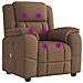 Poltrona Massaggiante Reclinabile Marrone in Tessuto - Foto miniatura 6