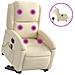 Poltrona Alzapersona Massaggiante Elettrica Crema in Tessuto - Foto miniatura 1