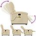 Poltrona Alzapersona Massaggiante Elettrica Crema in Tessuto - Foto miniatura 7