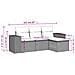 Set Divano da Giardino 4pz con Cuscini Grigio Chiaro Polyrattan - Foto miniatura 7
