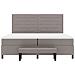 Letto a Box Spring con Materasso e Panchina Taupe 200x200 cm Tessuto - Foto miniatura 9