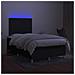 Letto a Molle con Materasso e LED Nero 120x190 cm in Tessuto - Foto miniatura 4