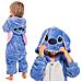 Pigiama Per Bambini Kigurumi Onesie Costume Stich Blu 135-145 - Foto miniatura 1