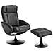 Sedia Reclinabile Apate Pelle Sintetica Nero - Foto miniatura 2