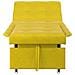 Divano Letto Giallo 67 x 194 x 38 cm Velluto - Foto miniatura 5