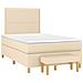 Giroletto a Molle con Materasso Crema 120x190 cm in Tessuto - Foto miniatura 1
