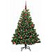 Albero di Natale artificiale con 150 LED Verde 120 cm PE e PVC - Foto miniatura 3