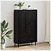 Credenza Rovere Nero 69,5 x 31 x 115 cm Legno multistrato - Foto miniatura 2