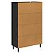 Credenza Rovere Nero 69,5 x 31 x 115 cm Legno multistrato - Foto miniatura 8