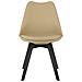 Sedia RIXK - Beige scuro con gambe nere x 3 - Foto miniatura 5