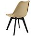 Sedia RIXK - Beige scuro con gambe nere x 3 - Foto miniatura 6