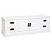 Mobiletto Basso In Legno Bianco Con 2 Ante 4 Cassetti 154x45x51,5h Cm - Foto miniatura 1