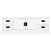 Mobiletto Basso In Legno Bianco Con 2 Ante 4 Cassetti 154x45x51,5h Cm - Foto miniatura 2
