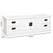 Mobiletto Basso In Legno Bianco Con 2 Ante 4 Cassetti 154x45x51,5h Cm - Foto miniatura 3