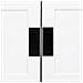 Mobiletto Basso In Legno Bianco Con 2 Ante 4 Cassetti 154x45x51,5h Cm - Foto miniatura 8