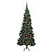 Albero di Natale Artificiale Angolare con 300 LED Verde 180 cm - Foto miniatura 4