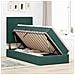 Letto con contenitore e materasso Verde Scuro 90 x 200 cm - Foto miniatura 4