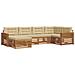 Set di divani da esterno con cuscino 6 pcs Naturale e Beige - Foto miniatura 1