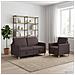 Set di Divani con Storage 2 pcs Marrone Scuro Poliestere - Foto miniatura 2