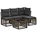 Set Divano da Giardino 5 pcs Grigio polyrattan - Foto miniatura 1