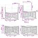 Set Divano da Giardino 5 pcs Grigio polyrattan - Foto miniatura 8