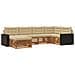 Set di divani da esterno con cuscino 6 pcs Naturale e Beige - Foto miniatura 1