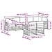Set di divani da esterno 8 pcs Bianco e Antracite - Foto miniatura 8