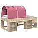 Letto alto per bambini con storage 3 pz Rovere Sonoma e Rosa - Foto miniatura 1