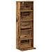 Mobile per CD 2 pz Legno di quercia 33 x 23,5 x 97,5 cm - Foto miniatura 4
