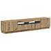 Mobile TV LED a 5 pezzi Rovere Artigianale Legno ingegnerizzato - Foto miniatura 1