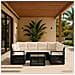 Set Divano da Giardino 7 pz Nero polyrattan - Foto miniatura 8