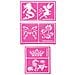 6 Stencil Per Ragazze Snazaroo Taglia Unica - Foto miniatura 1