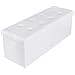 120 L Pouf Contenitore Ottomane E Poggiapiedi 110 X 38 X 38 Cm Bianco Lsf702 - Foto miniatura 1