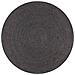 Tappeto Lavorato A Mano In Juta Rotondo 90 Cm Grigio Scuro - Foto miniatura 1