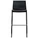 Sgabello Bar Hoover in Polipropilene I Sgabello Alto Design 4 Gambe in Metallo | Sedia Sgabello Impilabile con Schienale I Sgabello Bancone H 76 CM Nero Base Nero - Foto miniatura 2