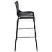 Sgabello Bar Hoover in Polipropilene I Sgabello Alto Design 4 Gambe in Metallo | Sedia Sgabello Impilabile con Schienale I Sgabello Bancone H 76 CM Nero Base Nero - Foto miniatura 3