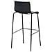 Sgabello Bar Hoover in Polipropilene I Sgabello Alto Design 4 Gambe in Metallo | Sedia Sgabello Impilabile con Schienale I Sgabello Bancone H 76 CM Nero Base Nero - Foto miniatura 4