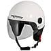 Casco Jet Demi Scooter Moto Omologato Ece 22 Visiera Antigraffio Bianco L - Foto miniatura 3