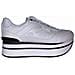 Platform Fl5hnspel12 Zeppa Sneakers Logato Donna Bianco Pelle Bianco 41 - Foto miniatura 1